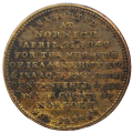 1848 Norfolk Commemorative medallion of the hanging of James B Rush, Brass, partially holed