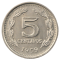 1959 Argentina 5 Centavos