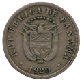 1929 Panama 5 Centésimos, 500k Mintage