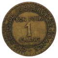 1923 France Chambers of Commerce 1 Franc, KM#876