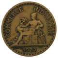 1923 France Chambers of Commerce 1 Franc, KM#876