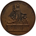 1876 Australia Agricultural Society of New South Wales 85mm Medal, Practice and Science Medal Awarde