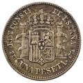 1876 Spain 1 Peseta KM#672