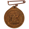 1947 Royal Visit of King George VI and Queen Elizabeth Bronze medallion with lug