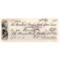 1908 The Standard Bank of South Africa Limited Ladismith (Cape Colony) Cheque, 6 Pounds 5 Shilling 6