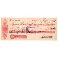 1911 African Banking Corporation Limited Cheque Oudtshoorn, 75 Pounds