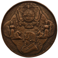 Extremely RARE 1900 Boer War Prisoner of War Island St Helena `Cardboard` (Bronze) Medal, Smooth COA