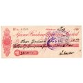 1911 African Banking Corporation Limited Cheque Oudtshoorn, 23 Pounds 14 Shillings 1 Pence