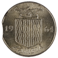 Error 1964 Zambia 2 Shillings clipped planchet