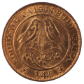 1944 South Africa 1/4 Penny