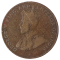 1923 Mauritius 5 Cent, 400k Minted, KM#14