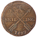 1827 Sweden 1 Skilling, 504k Minted,  KM#597