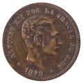 1879 Spain 5 Centimos, 8-pointed star  Barcelona Mint, KM#674