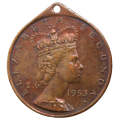 1953 South Africa Elizabeth II Coronation Durban Copper Medallion [soon to be listed new variety Lai