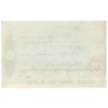 1941 Southern Rhodesia, Barclays Bank - Blue & Vee Mines, Limited Cheque issued for £41 and 5 Shilli