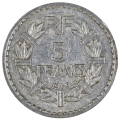 1949 France Fourth Republic Aluminium 5 Francs KM#888b