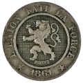 1861 Belgium 10 Centimes KM#22