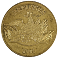 1991 Federal Republic of Germany Friedrich der Große Medal Gold plated copper-nickel