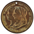1897 Victoria Diamond Jubilee Queen Victoria, United Sunday Schools Demonstration Medallion