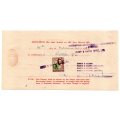 1953 Southern Rhodesia, Barclays Bank - C. L. de Beer. Ltd Anzac Mine, Cheque issued for £12 and 16