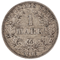 1913-G German Silver 1 Mark, 274k Mintage, Key Date