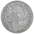 1945 France Fourth Republic Aluminium 5 Francs KM#888b