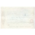 1941 Southern Rhodesia, Barclays Bank - Blue & Vee Mines, Limited Cheque issued for £57, 5 Shillings