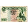 1967 Mauritius 25 Rupees Signature 4 Pick#32b