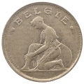 1928 Belgium 1 Franc Dutch text KM#90