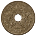 1919 Belgian Congo 10 centimes KM#18