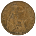 Error 1918 Great Britain 1 Penny KM#810, Die Transfer i.e. Progressive Indirect Design Transfer (Als
