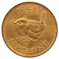 1948 Great Britain Farthing KM#843