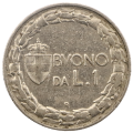 1924 Italy 1 Lira KM#62