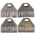 Lot of 4 Vintage Aluminum numbering tags (unknown origin)