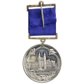 1906 Eton College `For Regular Attendance` White Metal Medal with Ribbon and Box