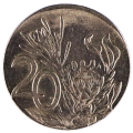 Error No Date South Africa 20 cent Struck on 10 cent planchet,21mm 4g