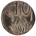 Error 1984 South Africa 10 Cent Struck on 5 Cent Planchette, 17,5mm 2,5g