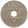 1936 British West Africa 1 Penny KM#16