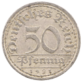 1921-A German (Berlin) 50 Pfenning KM#27