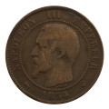 1854-W France (Lille Min) 10 Centimes