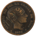 1878 Spain Diez Centimos counterstamp 1199