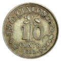 1892 Ceylon (Sri Lanka) 10 Cent