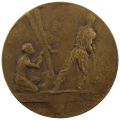 1890`a-1900 (ND) France, Paris Bronze Eiffel Tower Medal 41mm
