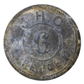 1898 John Henry Cartwright 6 Pence Token (Set 1) Herns#96e