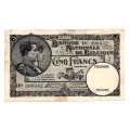 1929 Belgium 5 Franc, Pick#97b