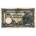 1928 Belgium 100 Francs/20 Belgas, Pick#102