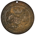 1897 Queen Victoria Diamond Jubilee Yellow Bronze Medallion Laidlaw#0798