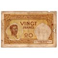 1937-47 Madagascar 20 Francs Pick#37, edge tears