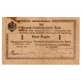 1916 German East Africa 1 Rupie, Tebora Series J2 Pick#19