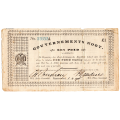 1901 ZAR 1 Pound Pietersburg, edge tear into `S` of Gouvernements